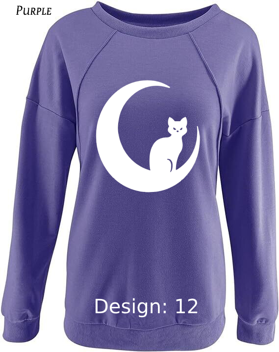 Sweatshirt Women's Cat Sweatshirt | Custom Sweatshirt