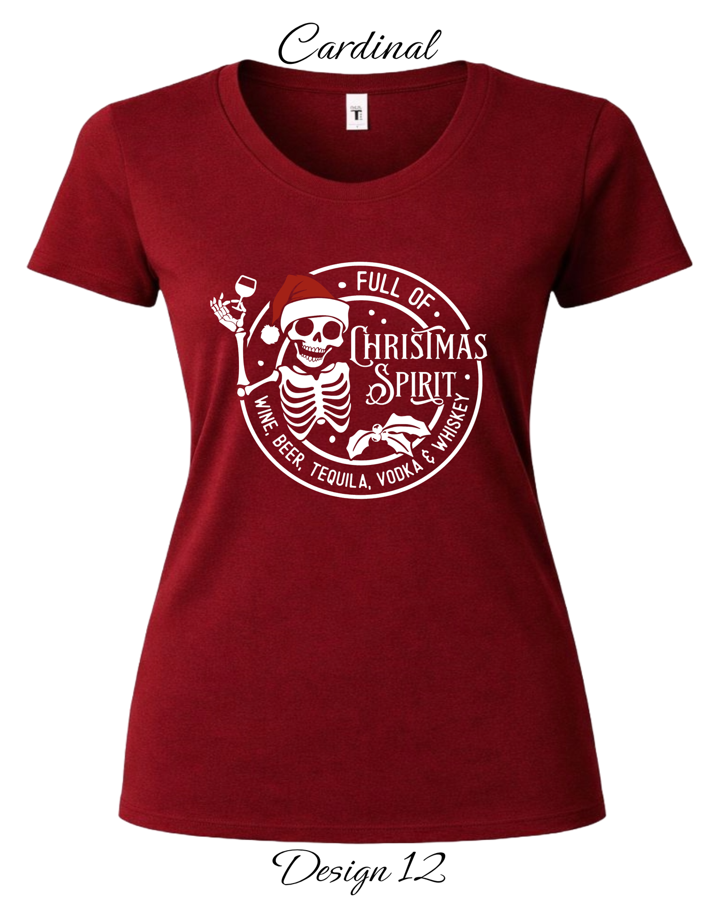 Custom Women's Tank Tops & Tees | Christmas Funny Drinking Inspired Tee