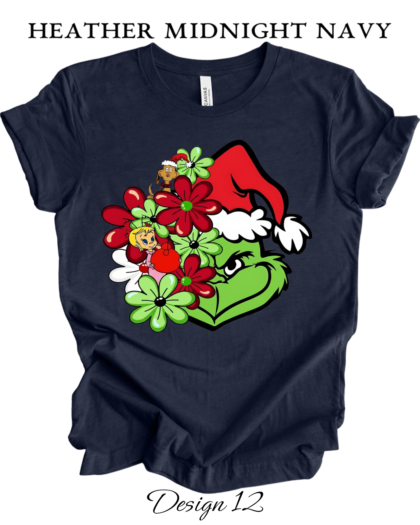 Custom Tee Unisex Crew Neck T-Shirts | Christmas Funny Grinch Inspired Tee