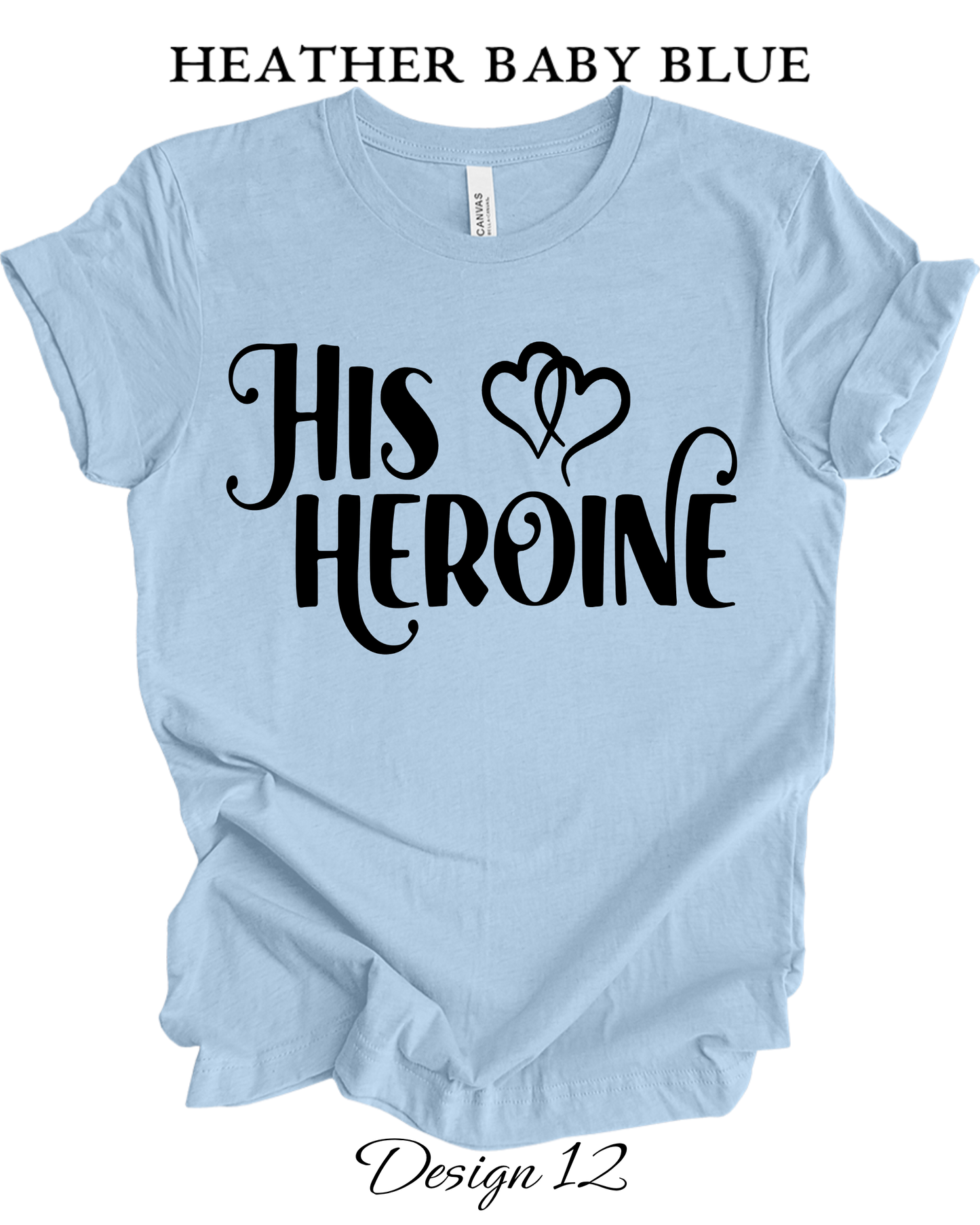 Custom Tee Unisex Crew Neck T-shirts | His & Hers Couples Matching Shirts