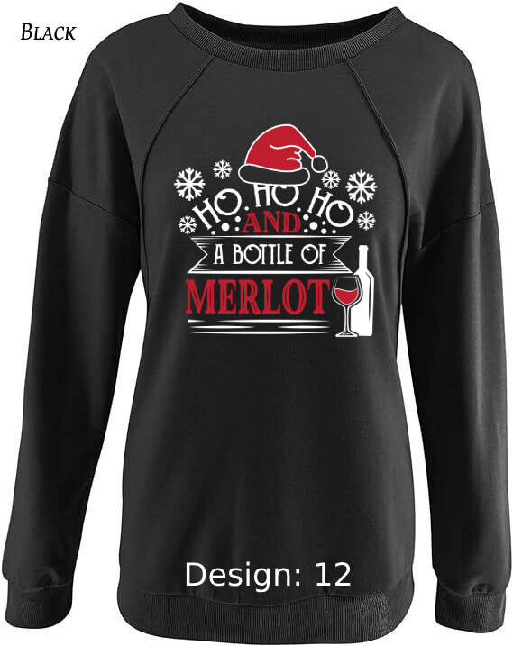 Sweatshirt Women's Christmas Funny Drinking Sweatshirt | Custom Sweatshirt