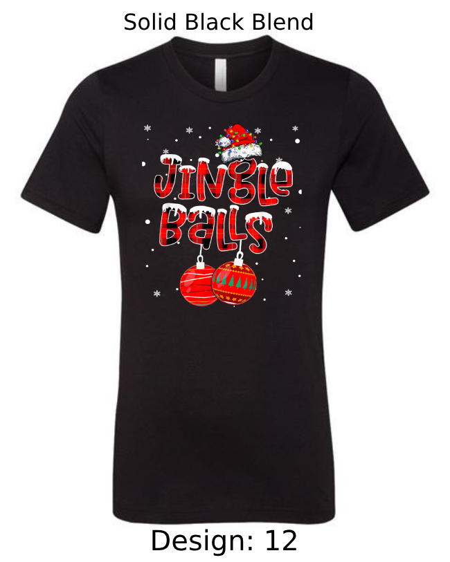 Shirts Men's Customized T-Shirts | Christmas Jingle Balls Themed Tee