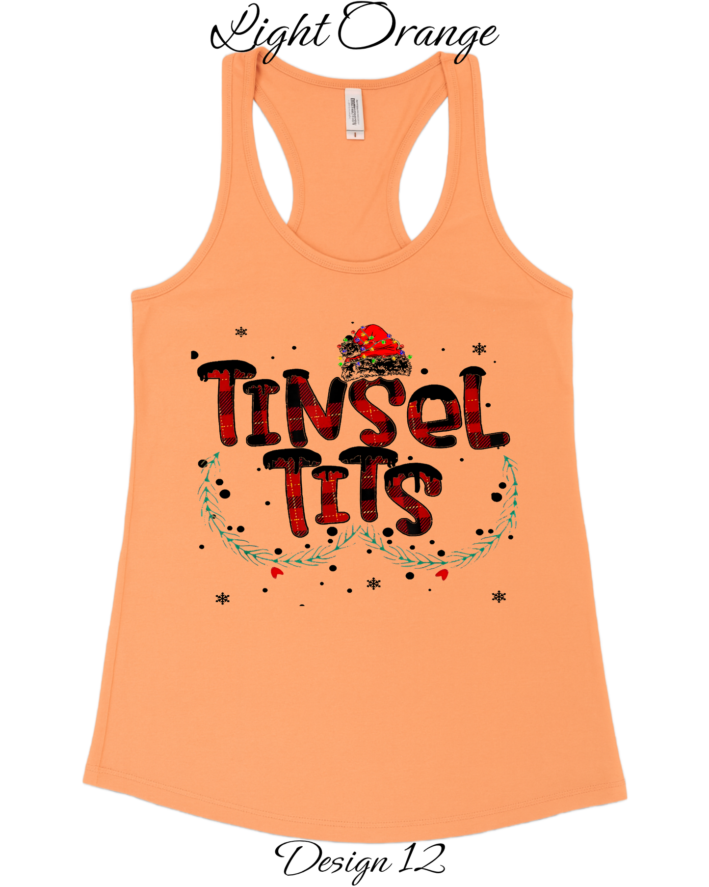Custom Women's Tank Tops & Tees | Christmas Tinsel Tits Inspired Tee