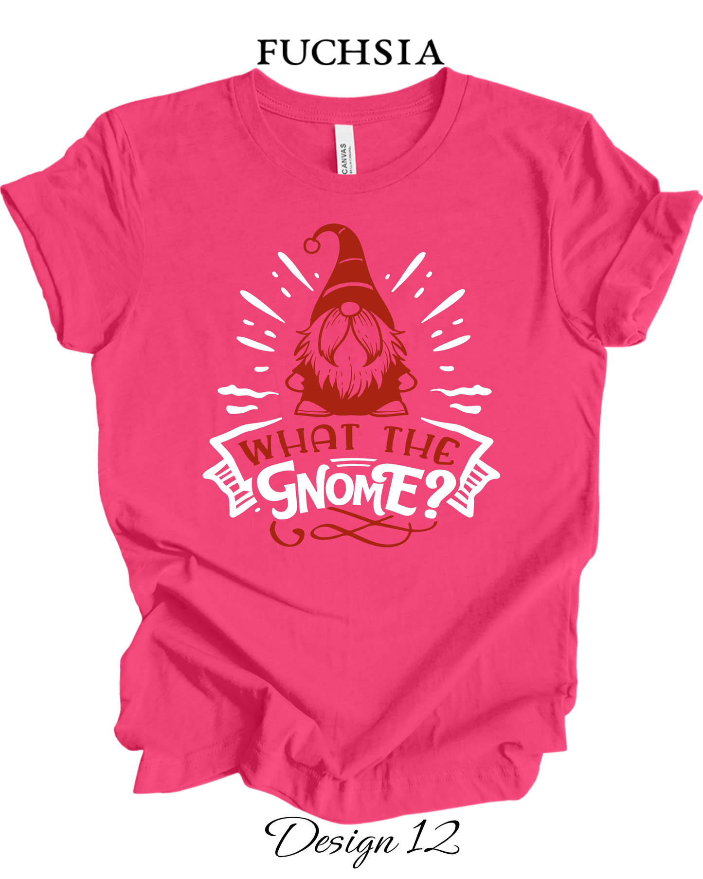 Custom Tee Unisex Crew Neck T-Shirts | Christmas Funny Gnome Inspired Tee