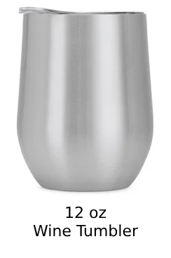 Custom Tumbler Personalized 12 oz Wine Tumbler | Design Your Own Tumbler
