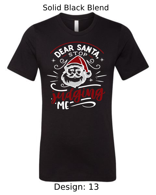 Shirts Men's Customized T-Shirts | Christmas Funny Santa Themed Tee