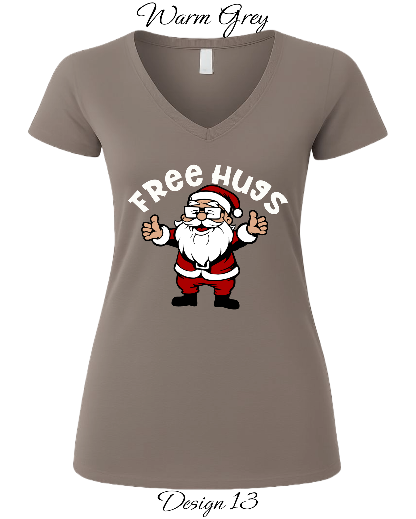 Custom Women's Tank Tops & Tees | Christmas Funny Christmas Santa Themed Tee