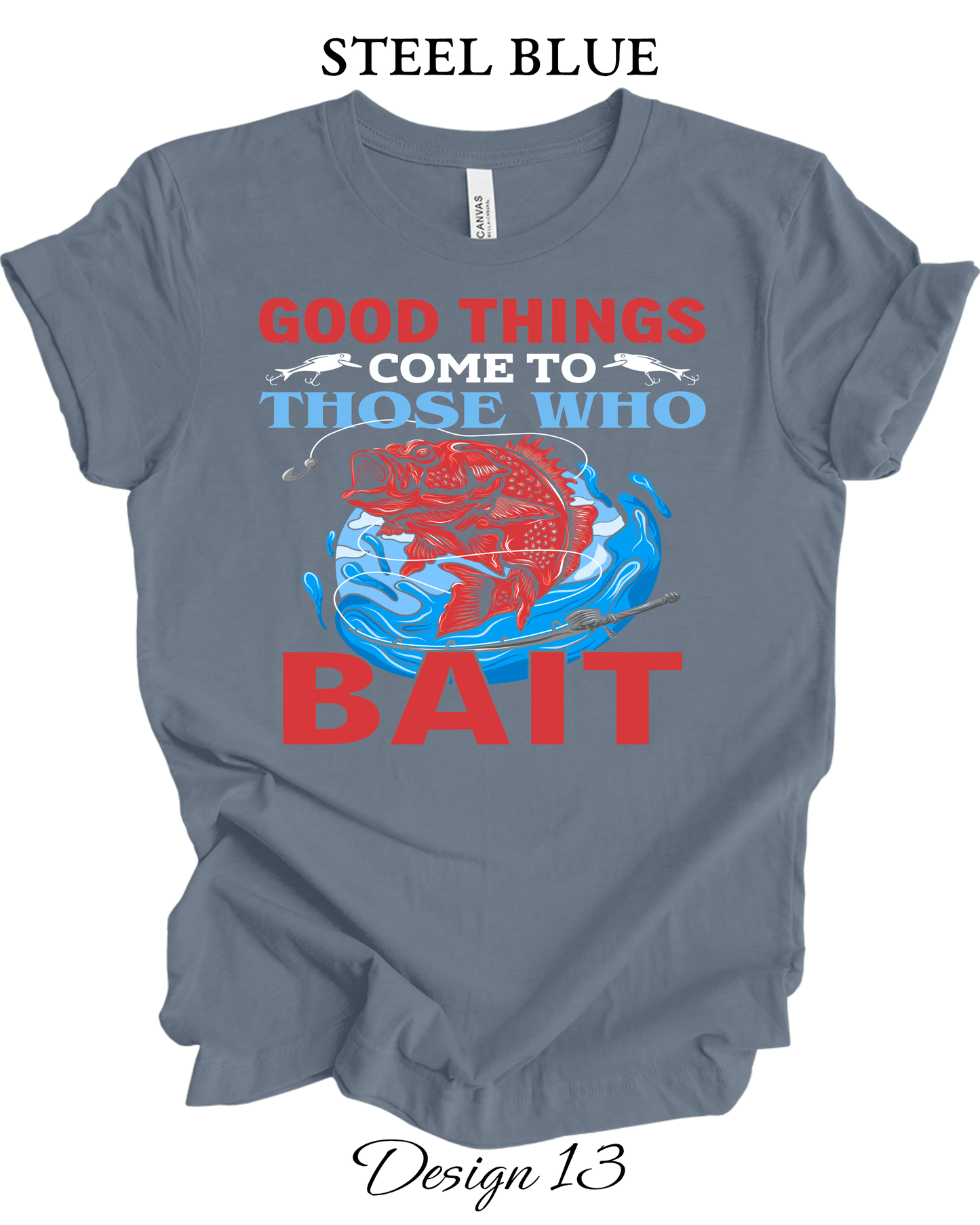 Custom Tee Unisex Crew Neck T-Shirts | Fishing Inspired Tees