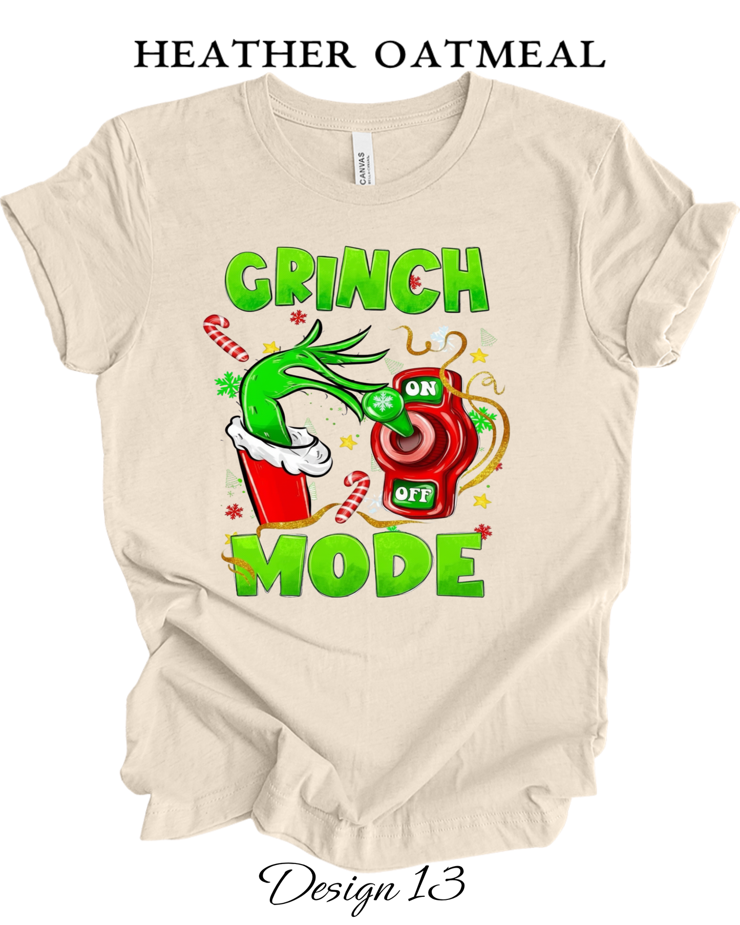 Custom Tee Unisex Crew Neck T-Shirts | Christmas Funny Grinch Inspired Tee