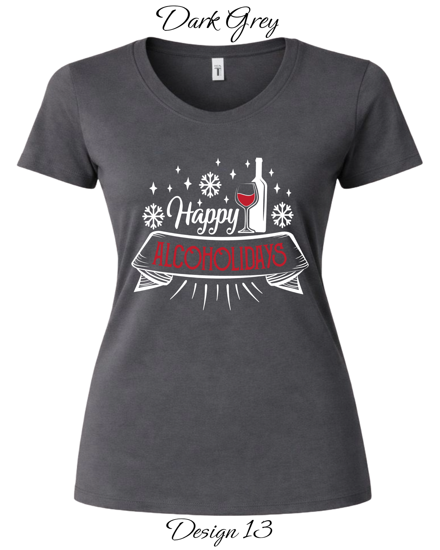 Custom Women's Tank Tops & Tees | Christmas Funny Drinking Inspired Tee