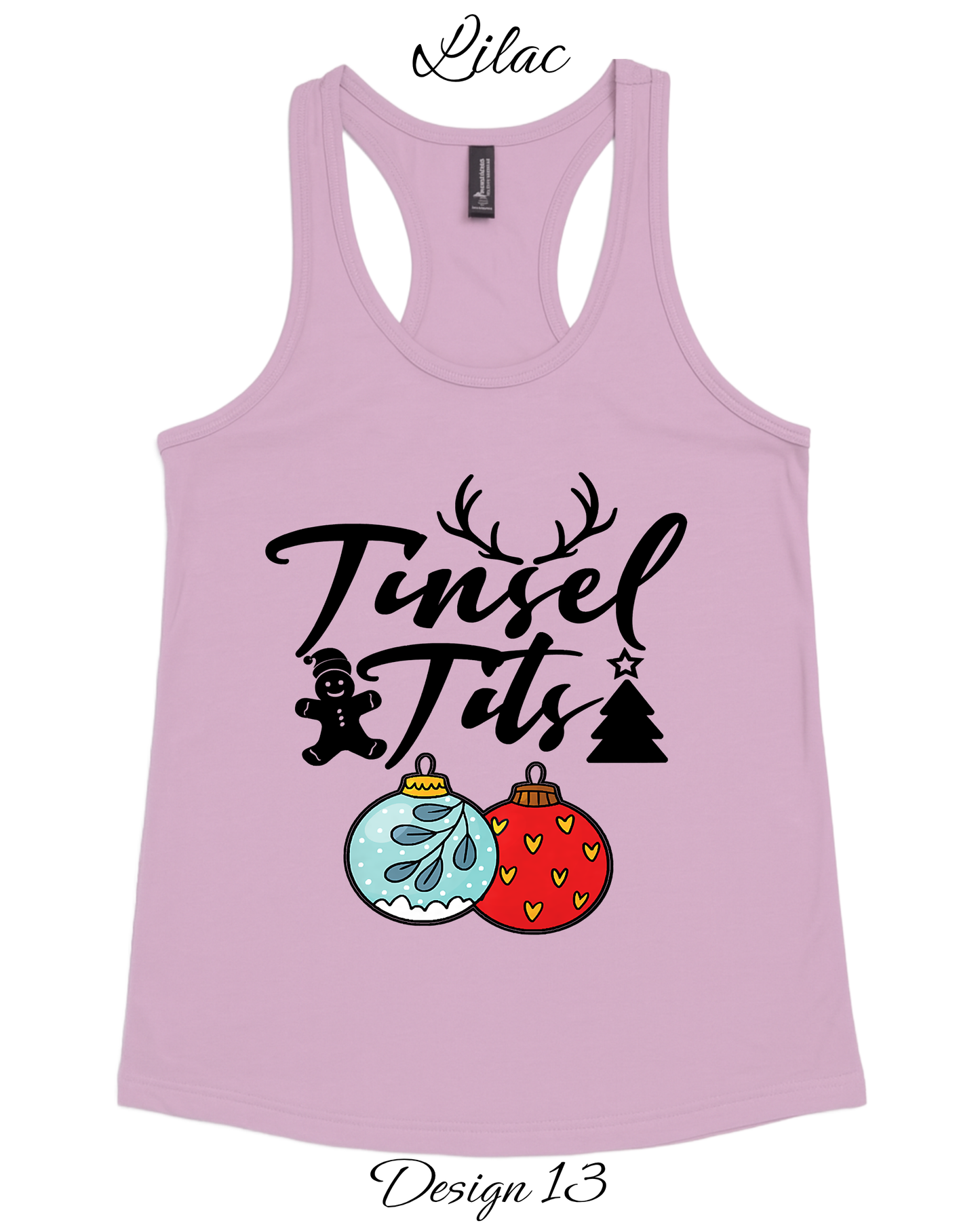 Custom Women's Tank Tops & Tees | Christmas Tinsel Tits Inspired Tee