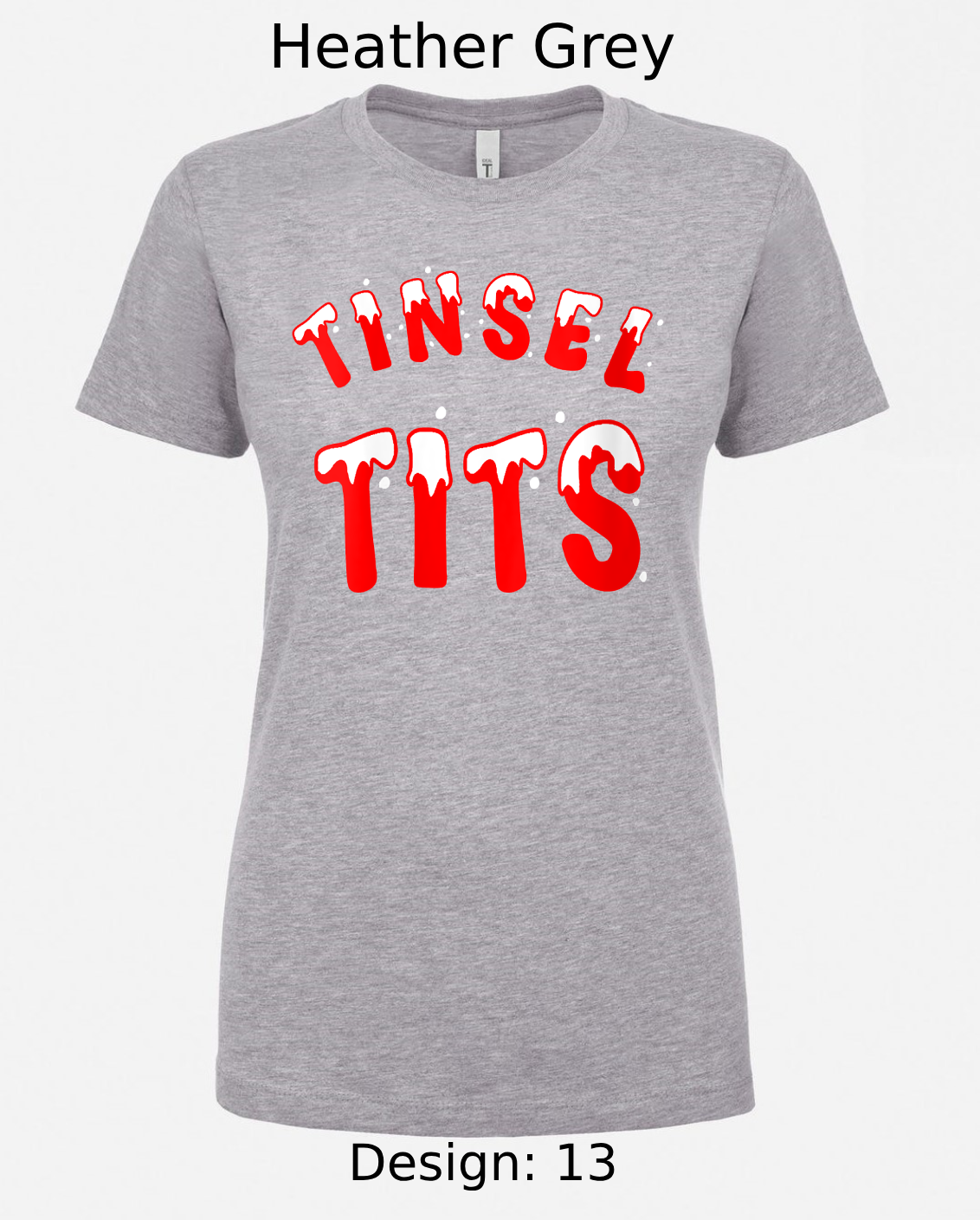 Shirts Women's Customized Tank Tops & Shirts | Christmas Tinsel Tits Themed Tee