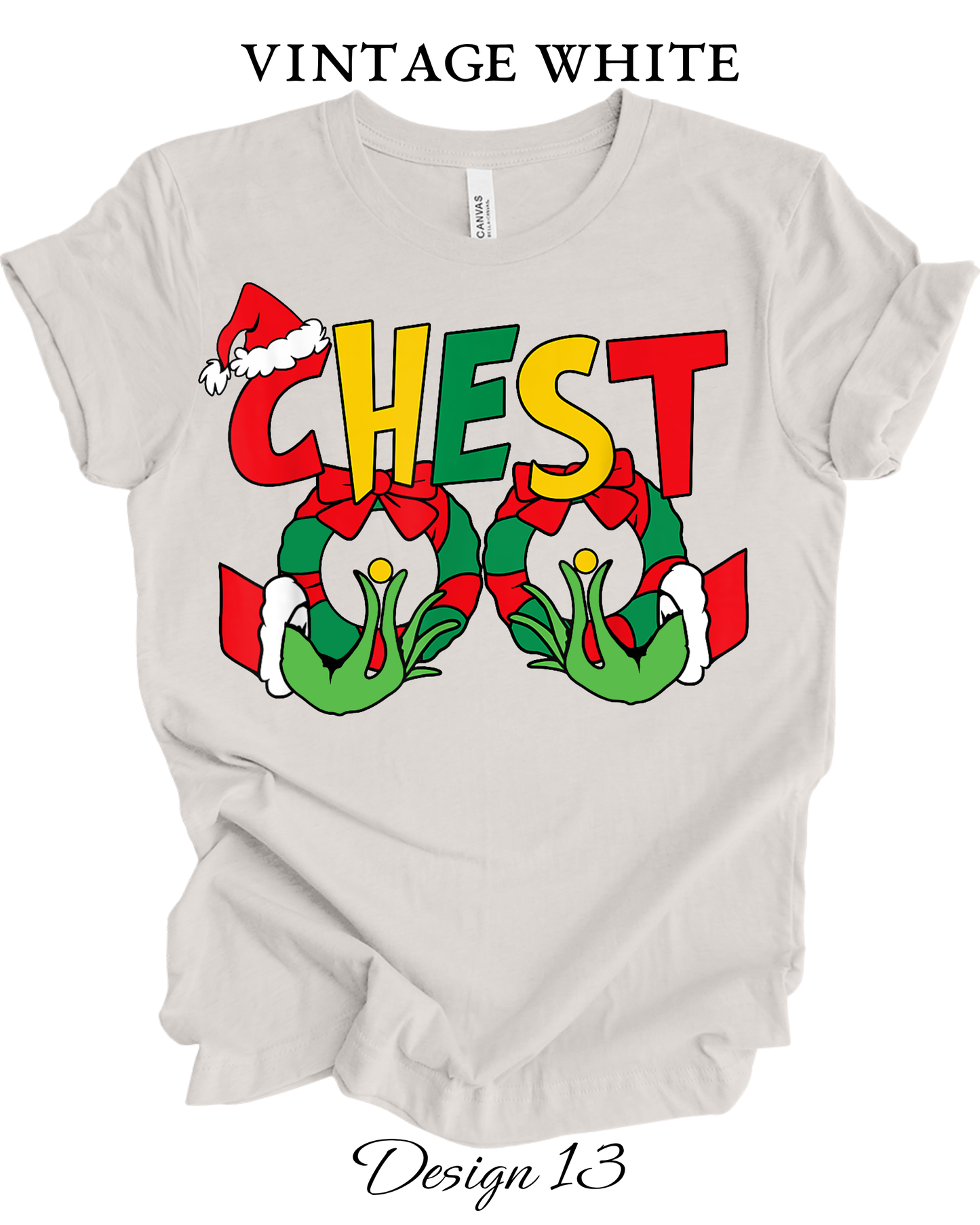 Custom Tee Unisex Crew Neck | Christmas Chest Nuts Couples Tee
