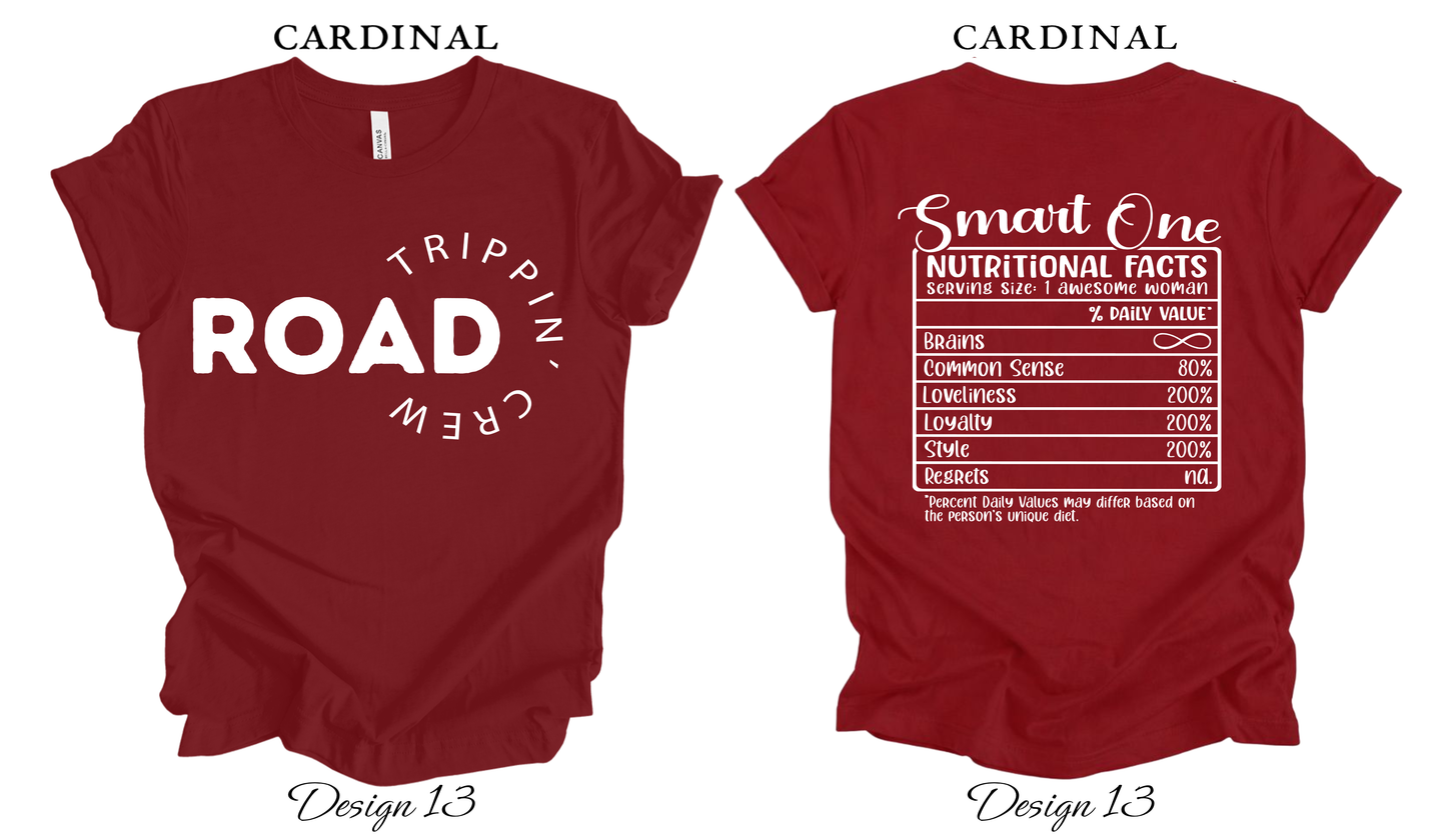 Custom Tee Unisex Crew Neck T-shirts | Road Trippin' Crew Matching Tess