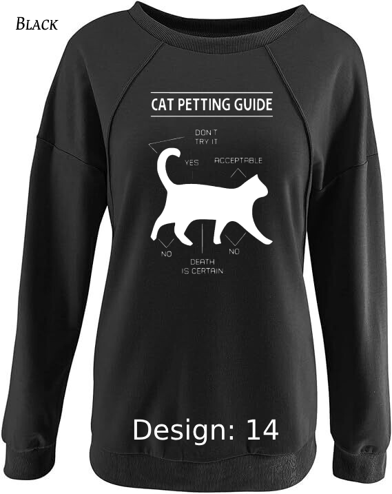 Sweatshirt Women's Cat Sweatshirt | Custom Sweatshirt