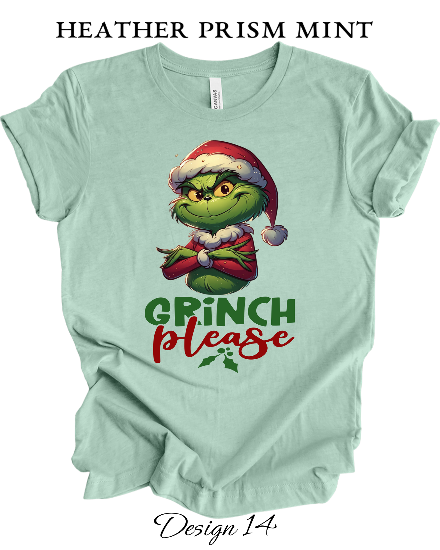 Custom Tee Unisex Crew Neck T-Shirts | Christmas Funny Grinch Inspired Tee