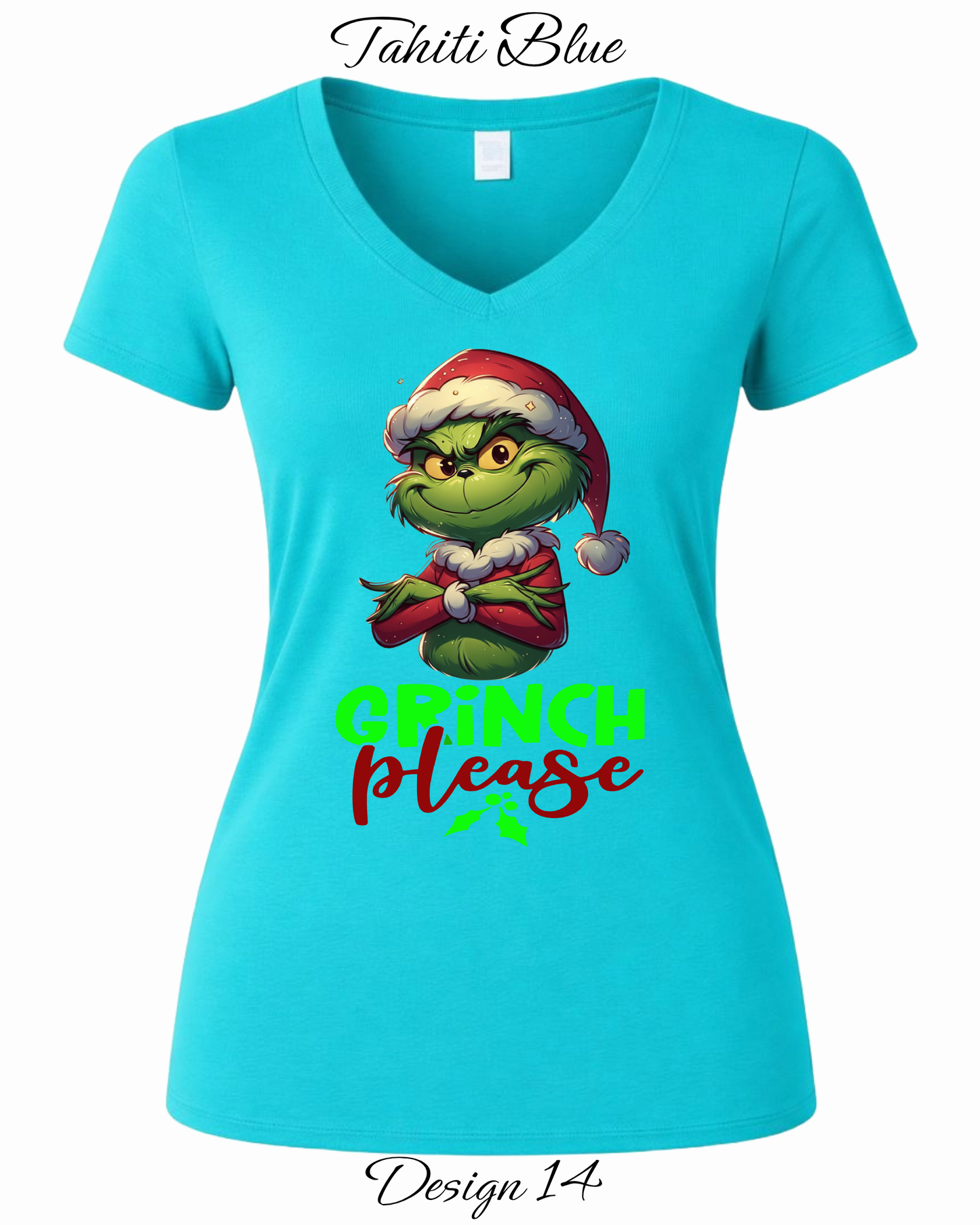 Custom Women's Tank Tops & Tees | Christmas Funny Grinch Inspired Tee