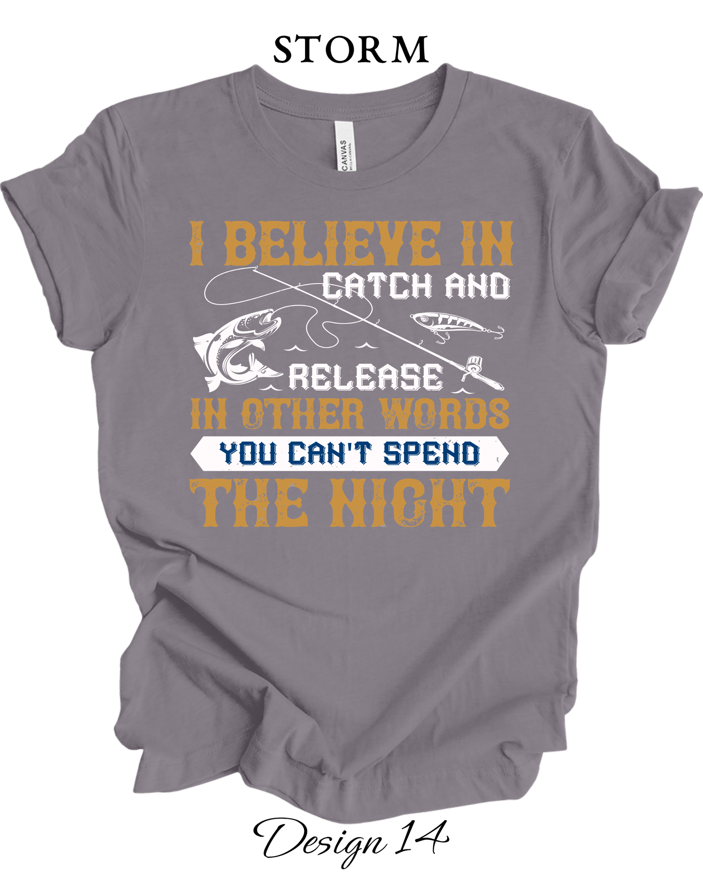 Custom Tee Unisex Crew Neck T-Shirts | Fishing Inspired Tees