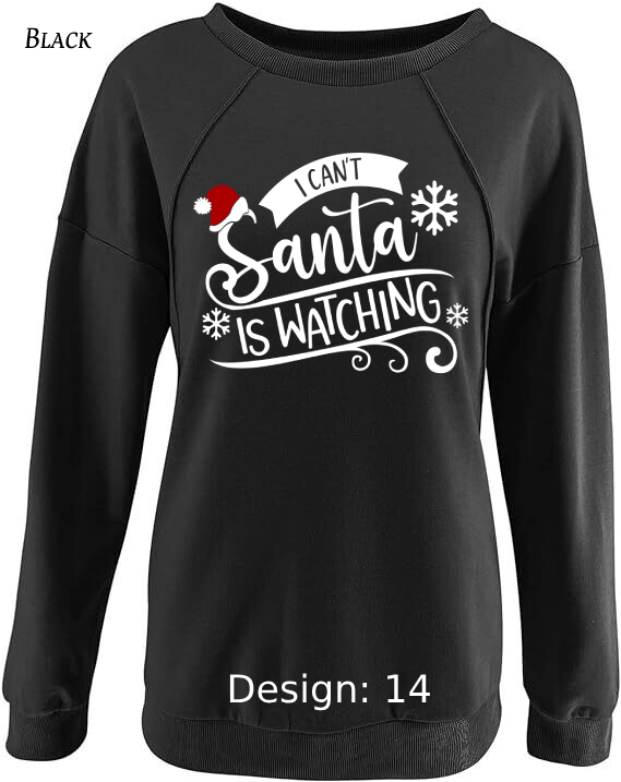 Sweatshirt Women's Christmas Funny Santa Sweatshirt | Custom Sweatshirt