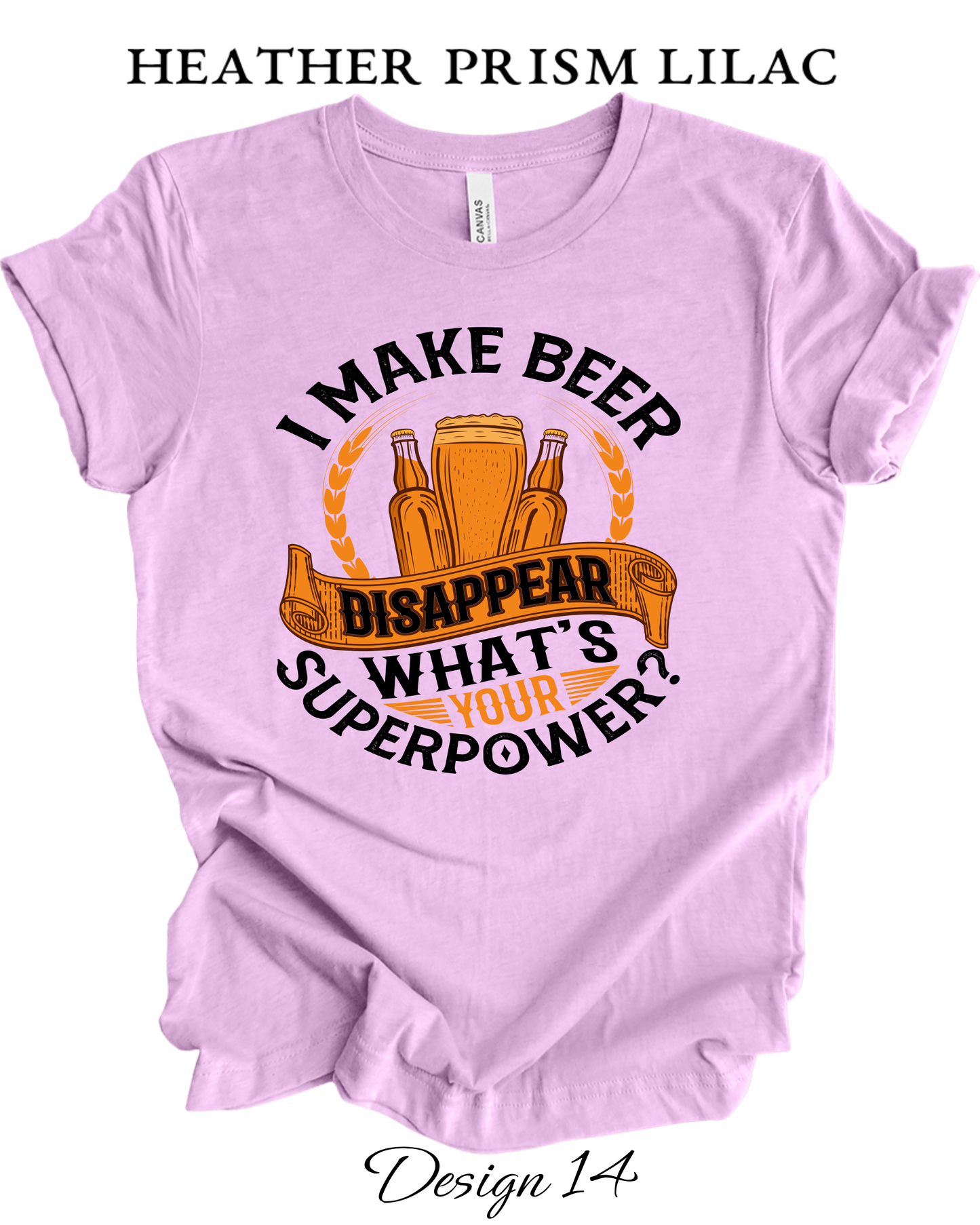 Custom Tee Unisex Crew Neck T-Shirts | Funny Beer Inspired Tee