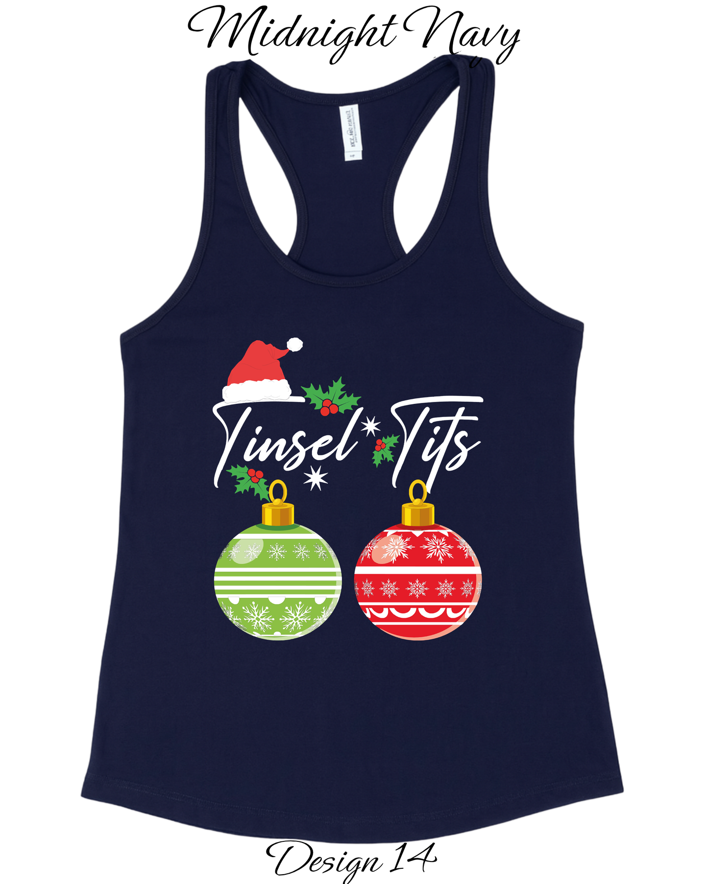 Custom Women's Tank Tops & Tees | Christmas Tinsel Tits Inspired Tee
