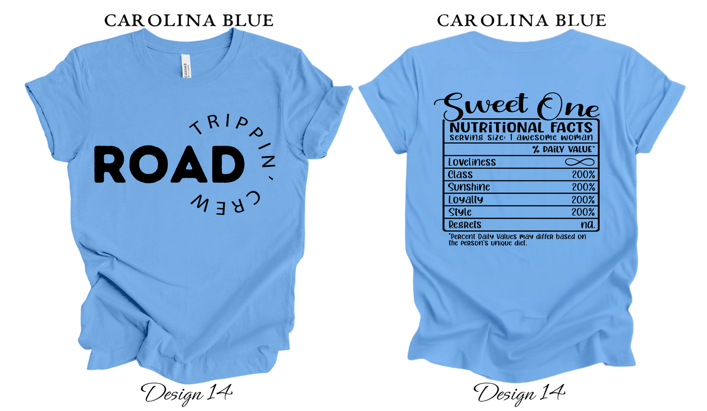 Custom Tee Unisex Crew Neck T-shirts | Road Trippin' Crew Matching Tess