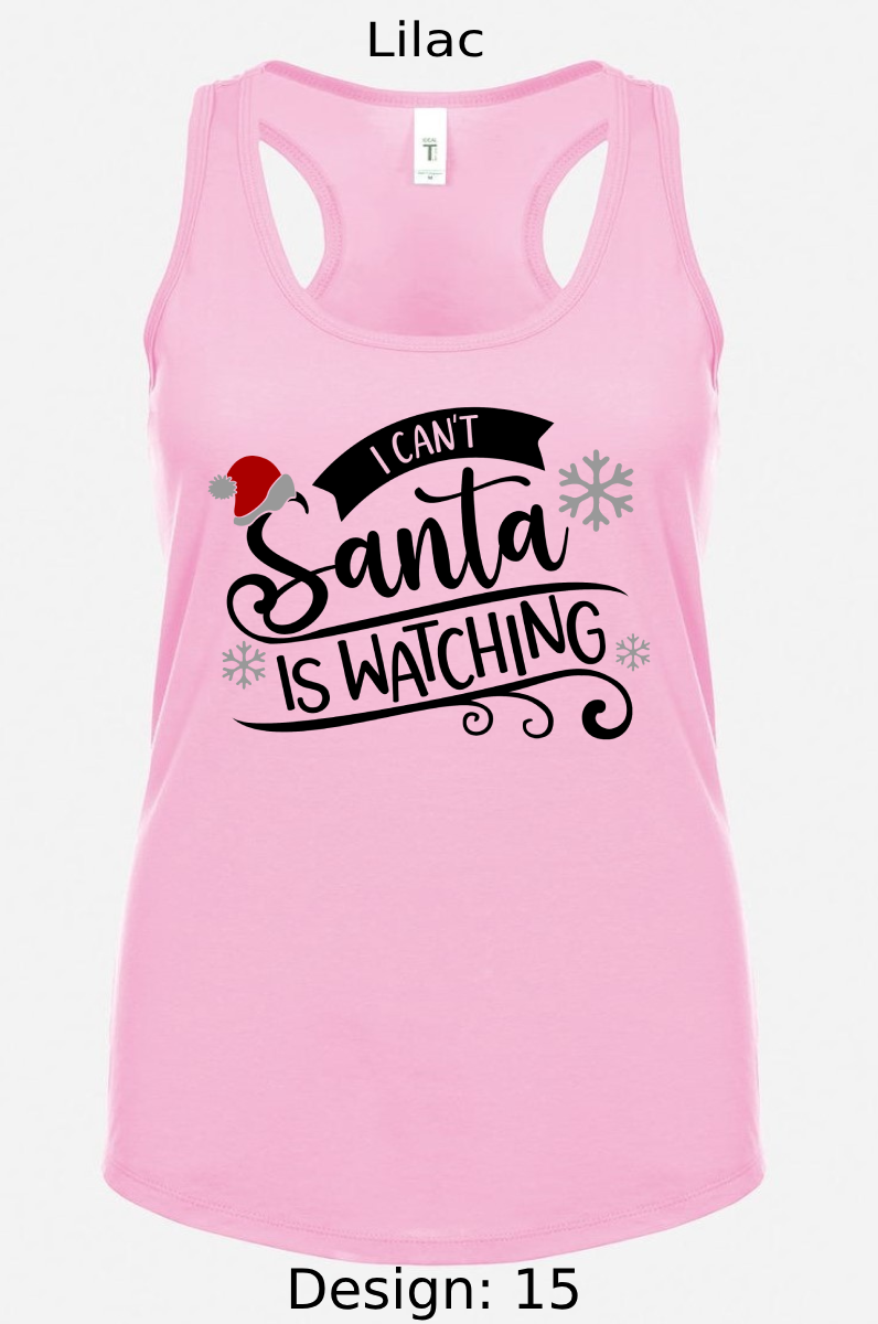 Shirts Women's Customized Tank Tops & Shirts | Christmas Funny Santa Themed Tee