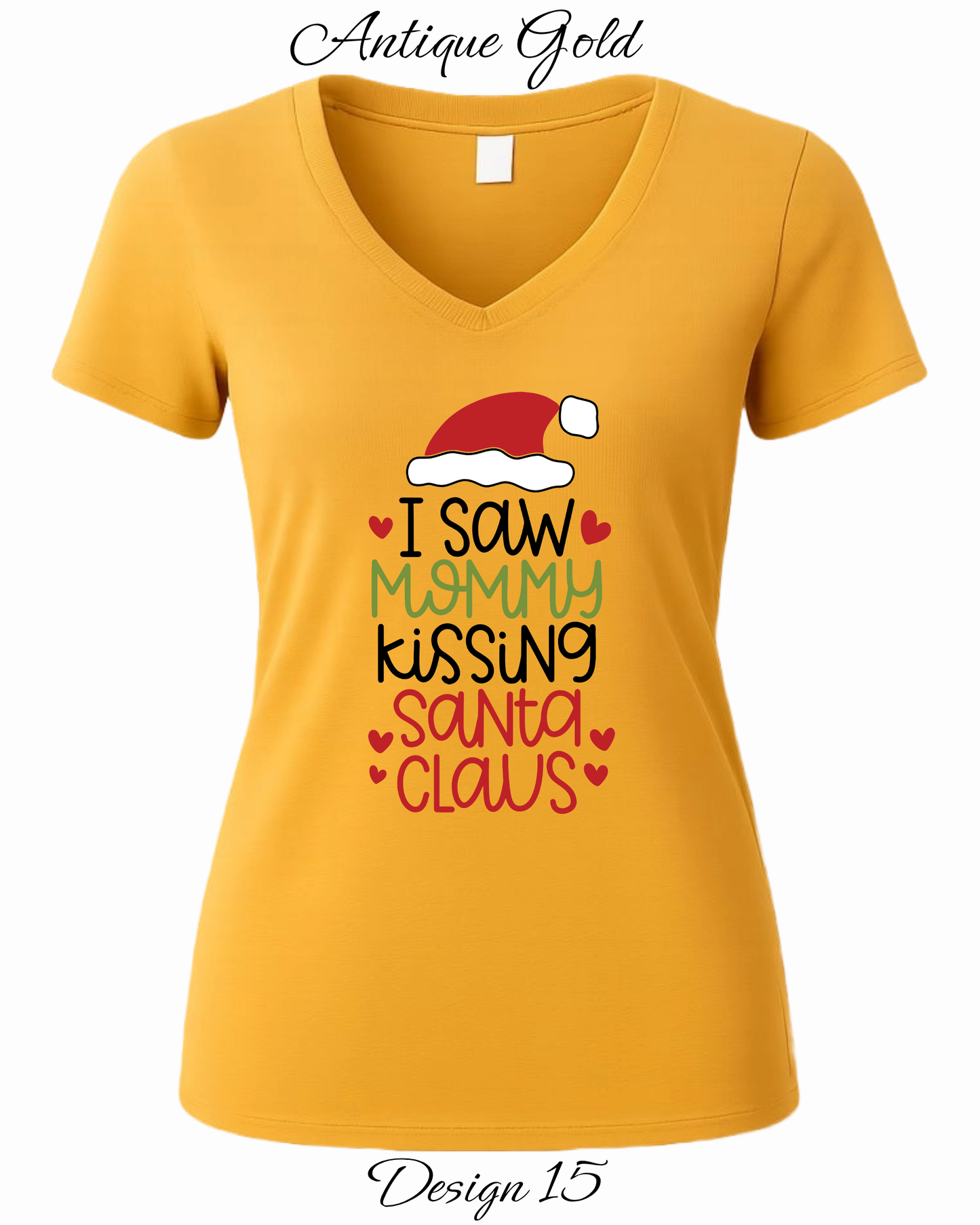 Custom Women's Tank Tops & Tees | Christmas Funny Christmas Santa Themed Tee