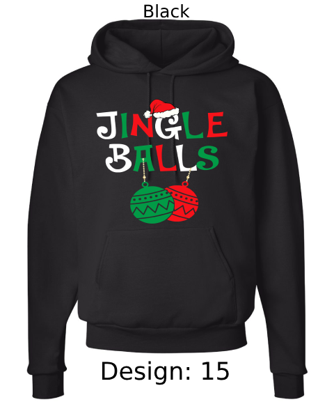 Unisex Christmas Jingle Balls & Tinsel Tits Hoodie Sweatshirt | Custom Hoodie