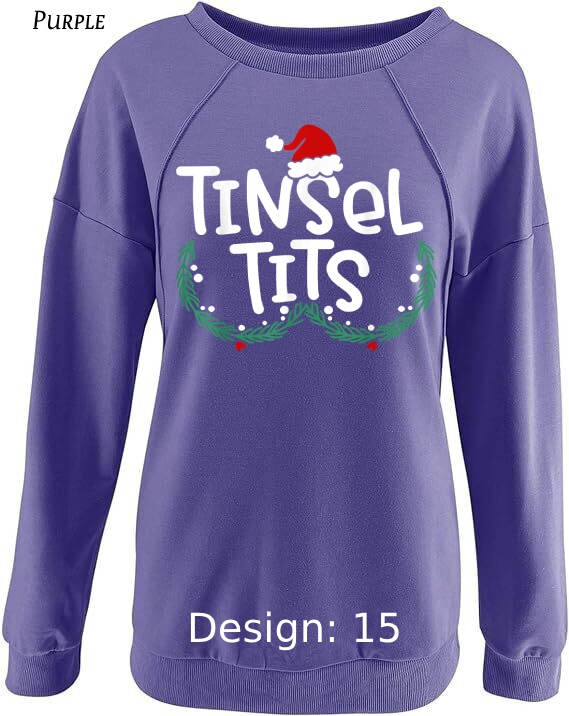 Sweatshirt Women's Christmas Tinsel Tits Sweatshirt | Custom Sweatshirt