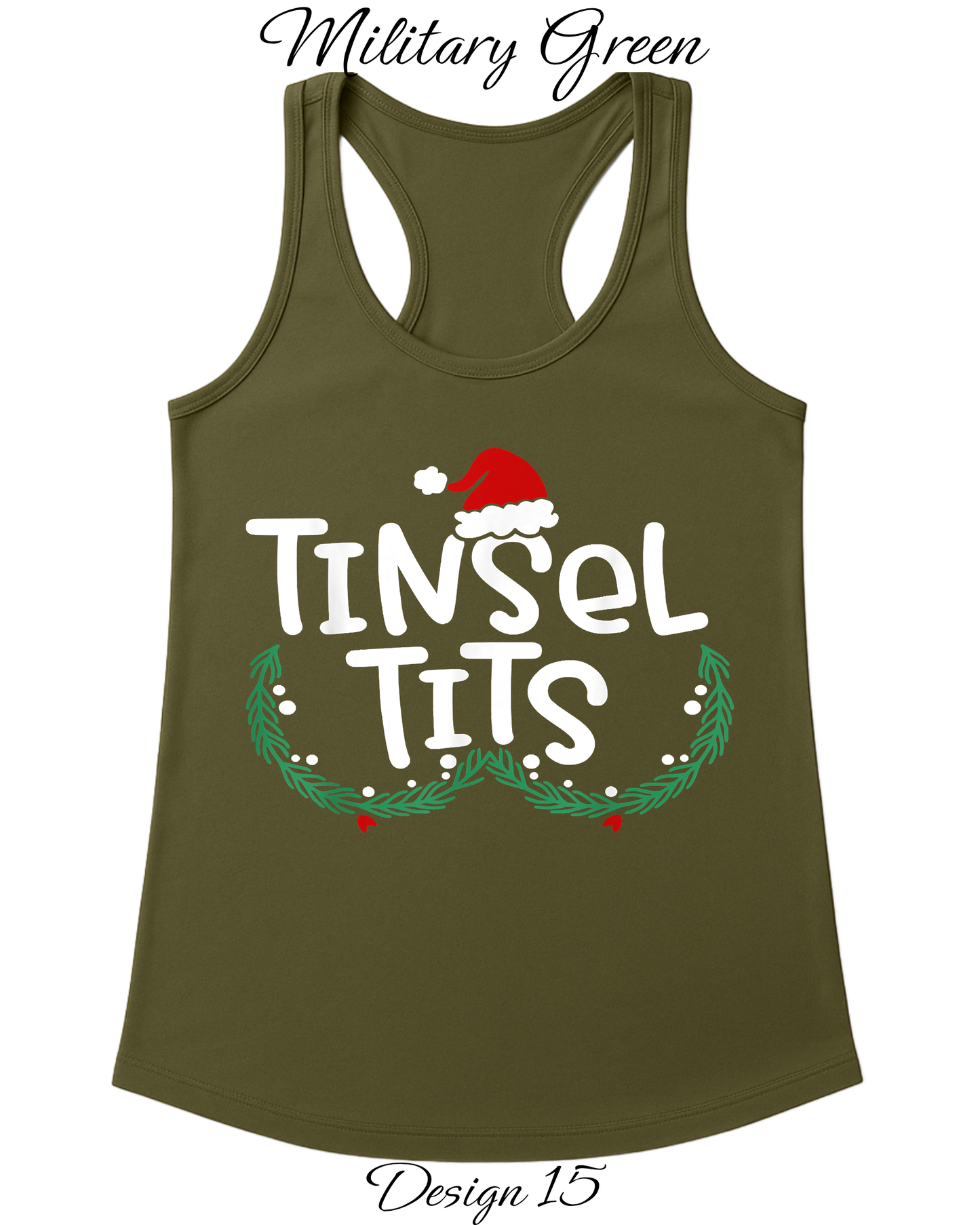 Custom Women's Tank Tops & Tees | Christmas Tinsel Tits Inspired Tee
