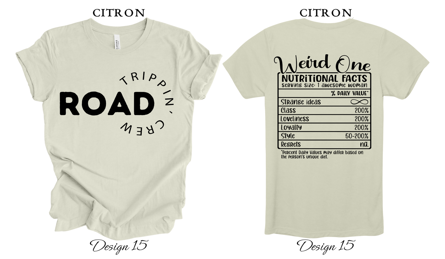 Custom Tee Unisex Crew Neck T-shirts | Road Trippin' Crew Matching Tess