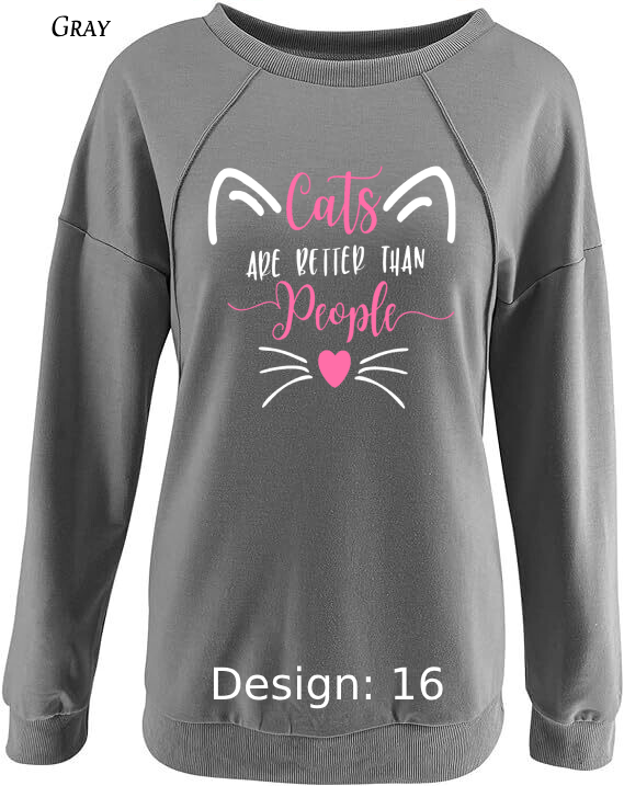 Sweatshirt Women's Cat Sweatshirt | Custom Sweatshirt