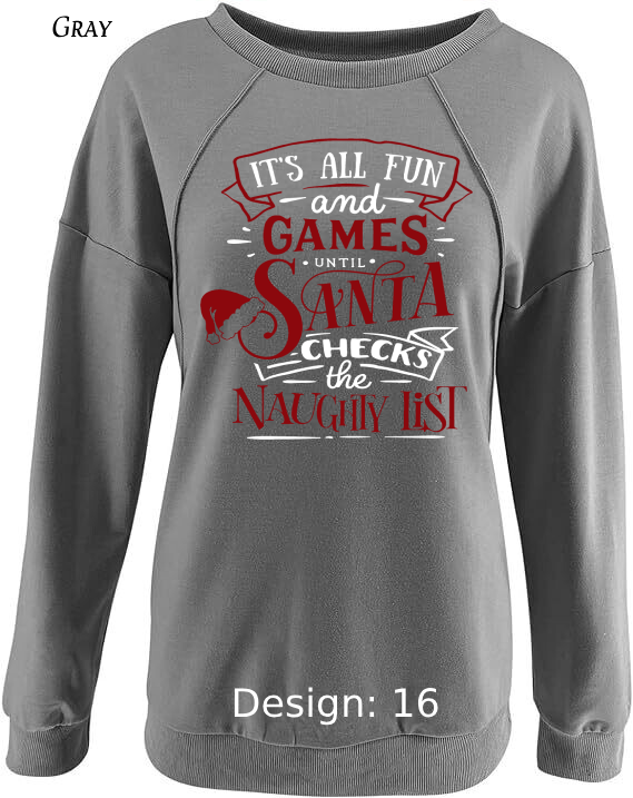Sweatshirt Women's Christmas Funny Santa Sweatshirt | Custom Sweatshirt