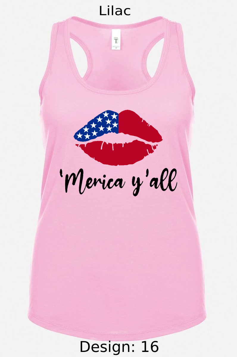 Shirts Women's Customized Tank Tops & Shirts | 4th of July Themed Tee