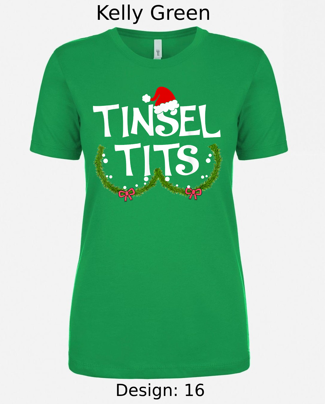 Shirts Women's Customized Tank Tops & Shirts | Christmas Tinsel Tits Themed Tee