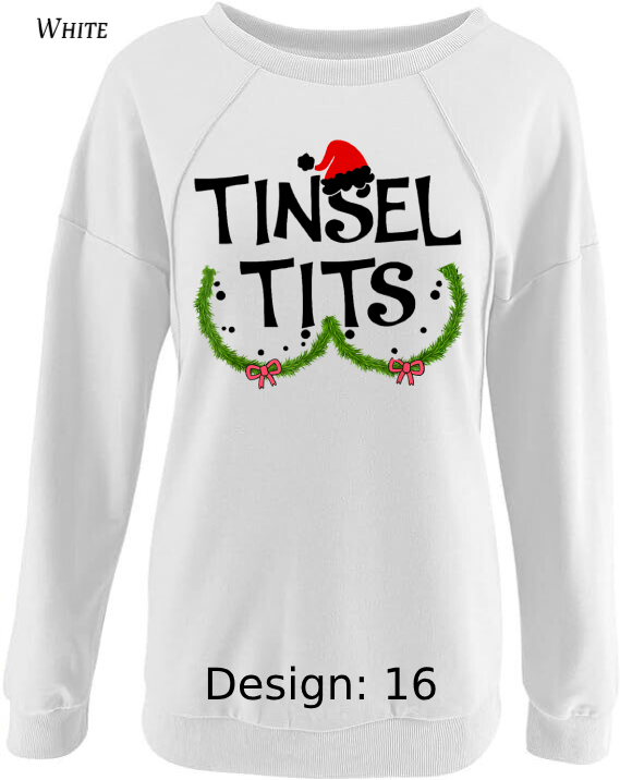 Sweatshirt Women's Christmas Tinsel Tits Sweatshirt | Custom Sweatshirt