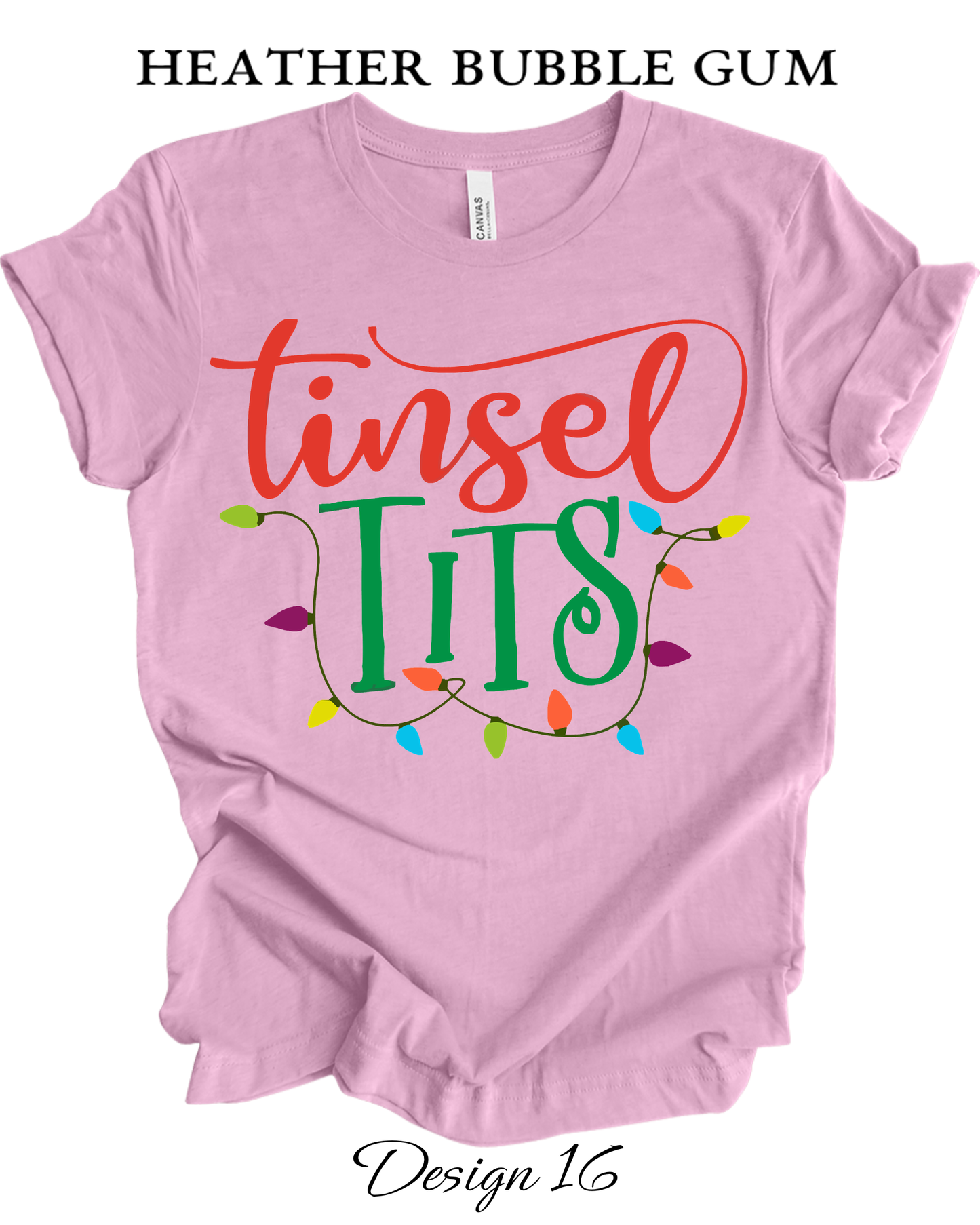 Custom Tee Unisex Crew Neck T-Shirts | Christmas Jingle Balls & Tinsel Tits Inspired Tee