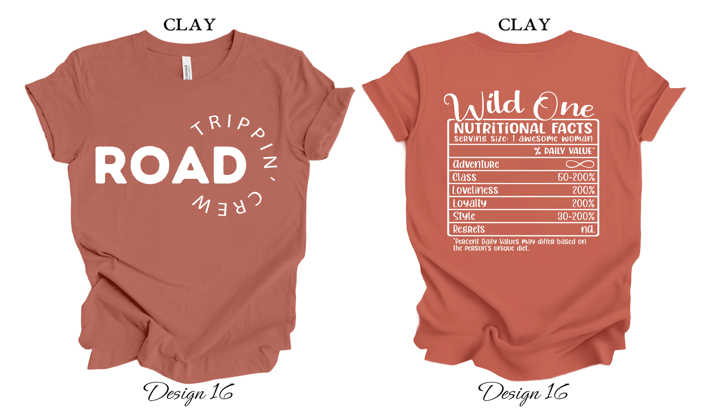 Custom Tee Unisex Crew Neck T-shirts | Road Trippin' Crew Matching Tess
