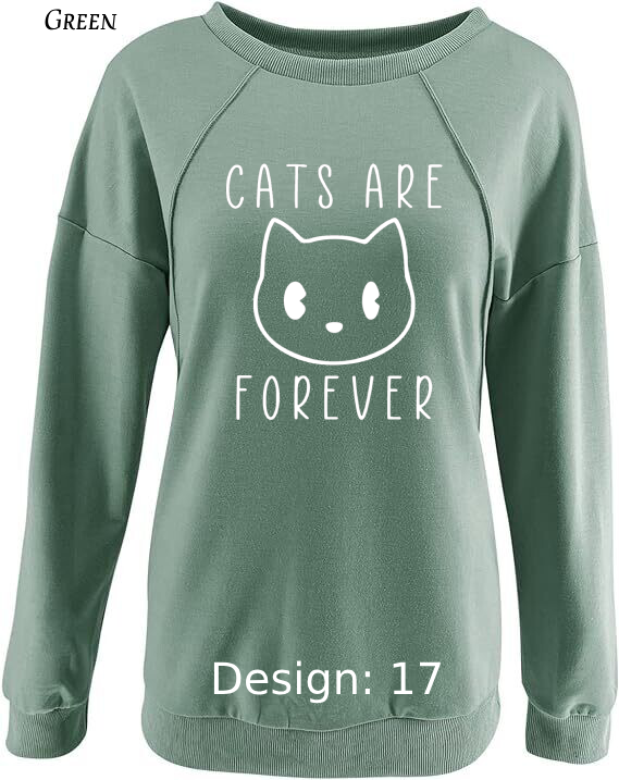 Sweatshirt Women's Cat Sweatshirt | Custom Sweatshirt