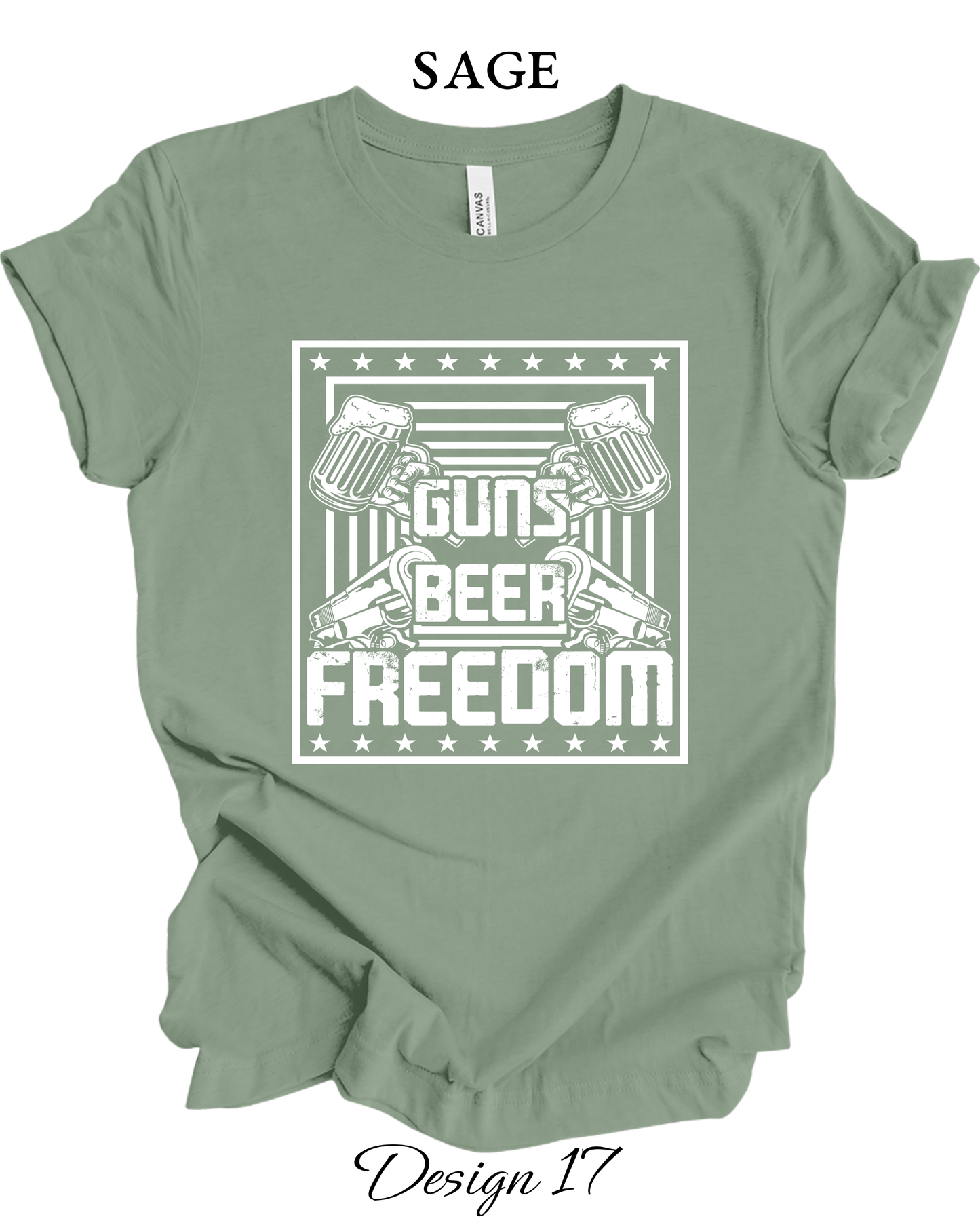 Custom Tee Unisex Crew Neck T-shirts | Patriotic Inspired Tee