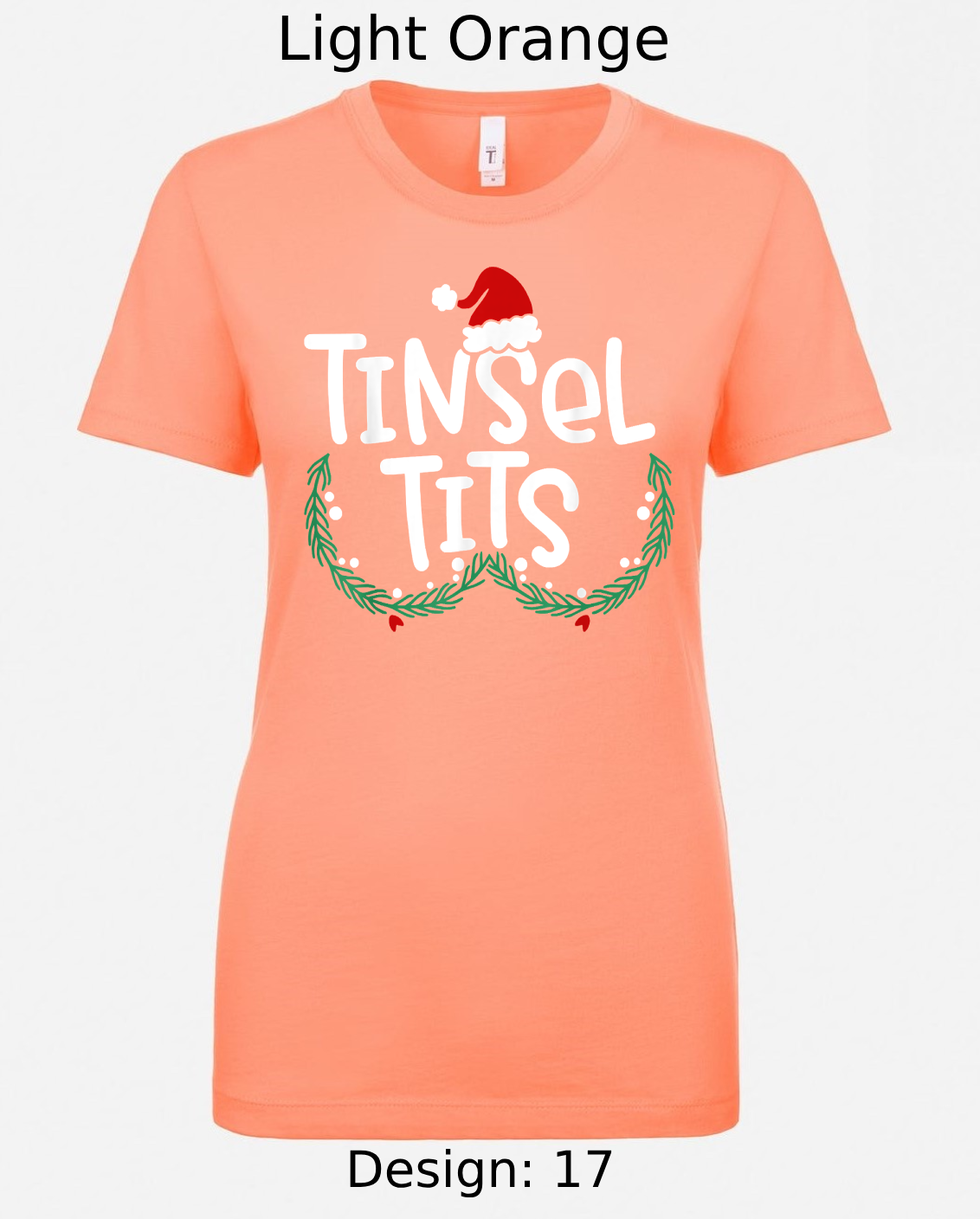 Shirts Women's Customized Tank Tops & Shirts | Christmas Tinsel Tits Themed Tee
