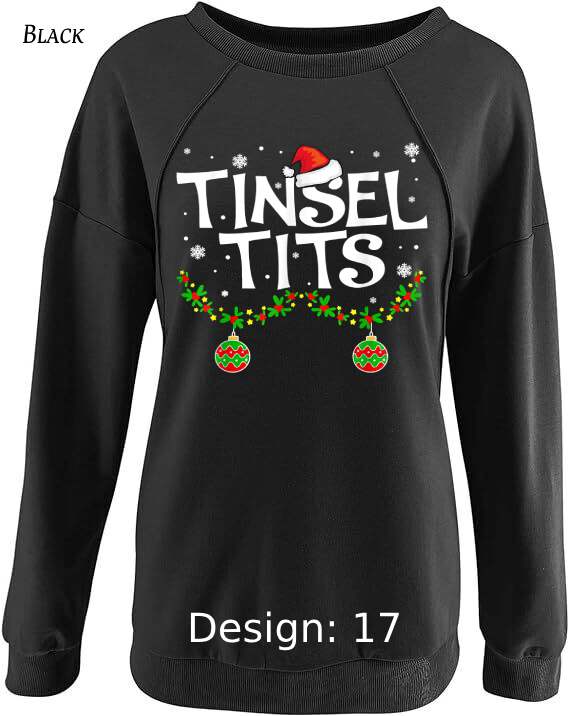 Sweatshirt Women's Christmas Tinsel Tits Sweatshirt | Custom Sweatshirt