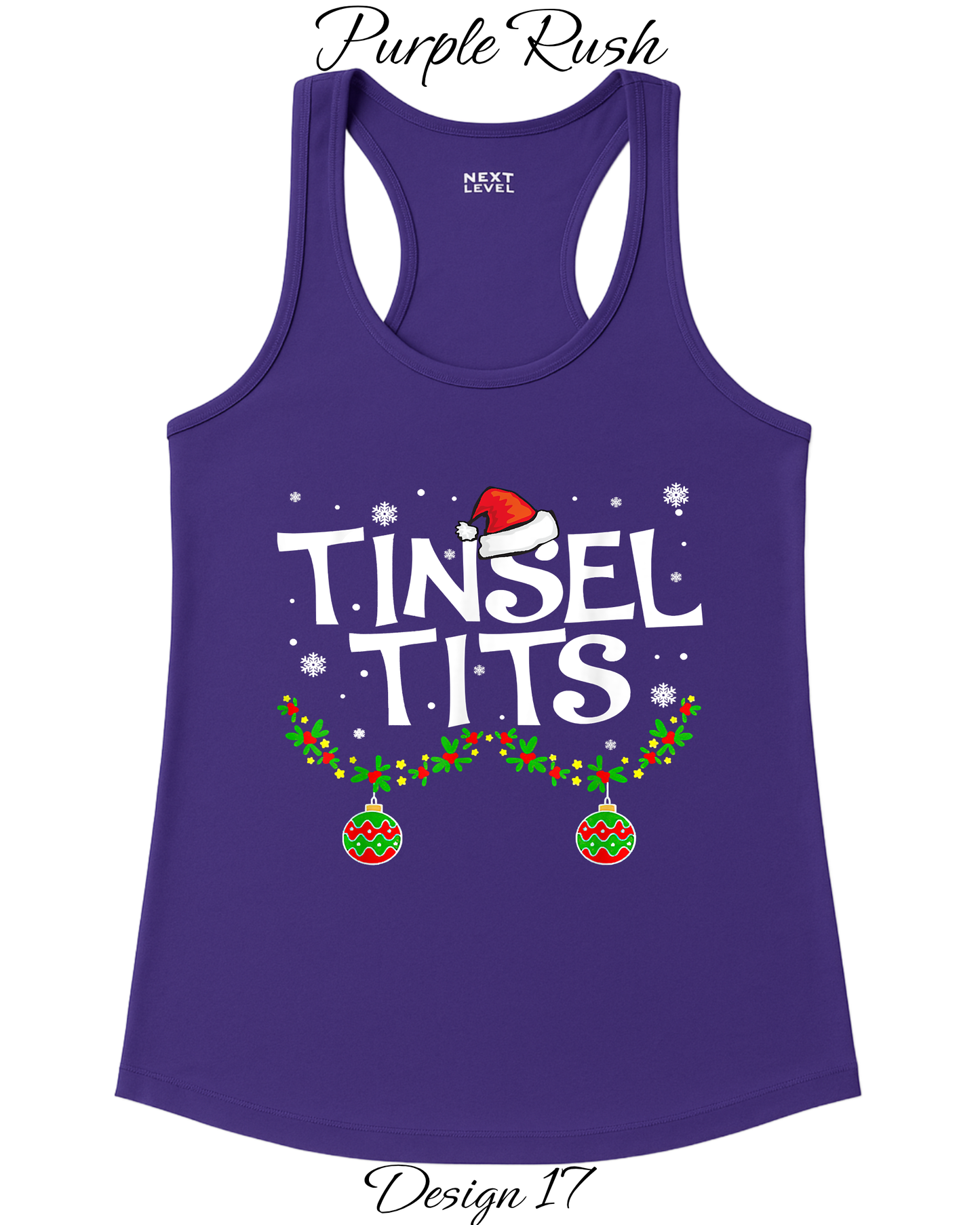 Custom Women's Tank Tops & Tees | Christmas Tinsel Tits Inspired Tee