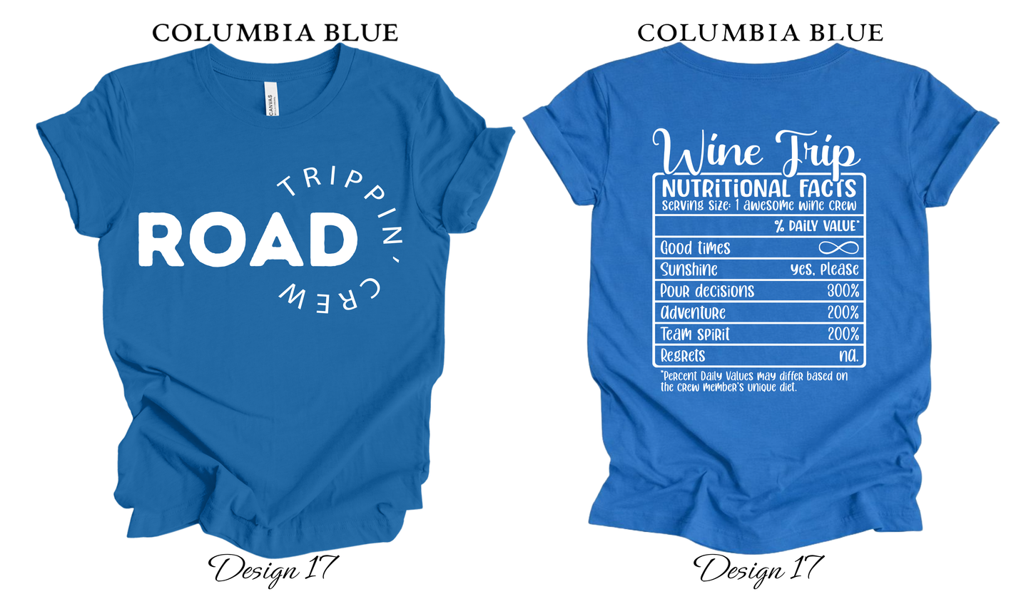 Custom Tee Unisex Crew Neck T-shirts | Road Trippin' Crew Matching Tess