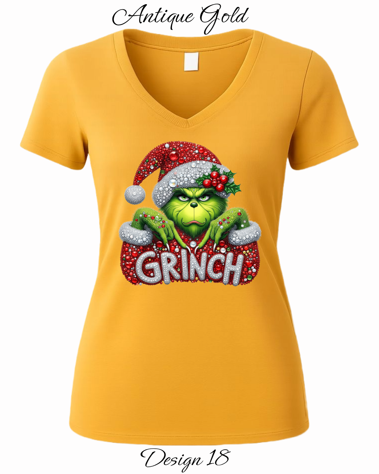Custom Women's Tank Tops & Tees | Christmas Funny Grinch Inspired Tee