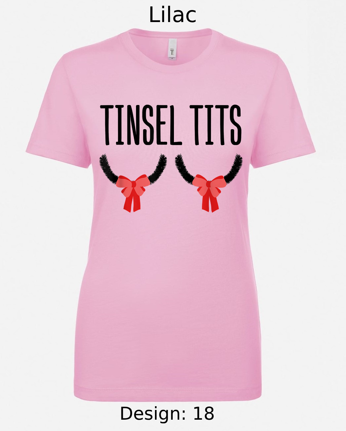 Shirts Women's Customized Tank Tops & Shirts | Christmas Tinsel Tits Themed Tee