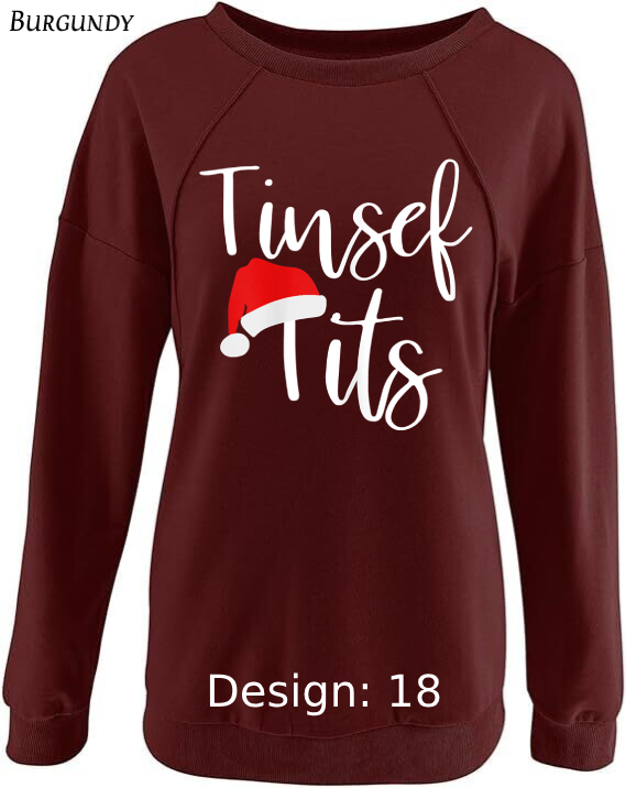 Sweatshirt Women's Christmas Tinsel Tits Sweatshirt | Custom Sweatshirt