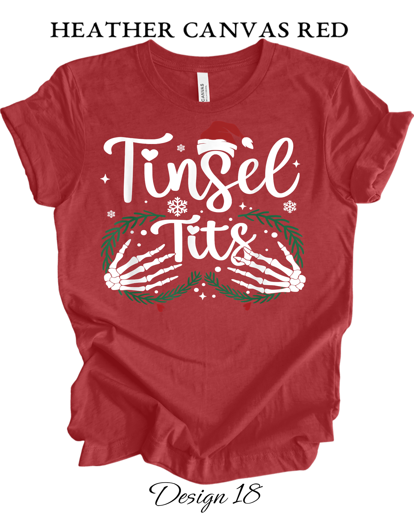 Custom Tee Unisex Crew Neck T-Shirts | Christmas Jingle Balls & Tinsel Tits Inspired Tee