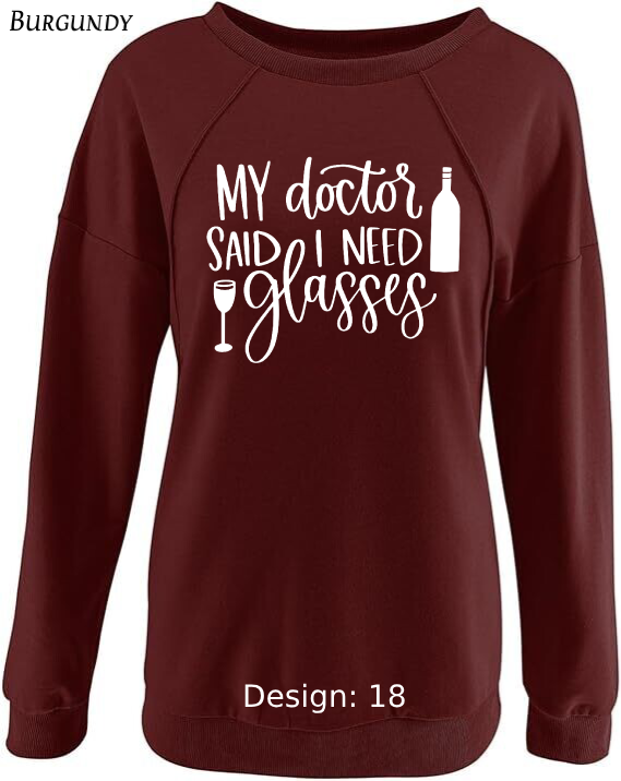 Sweatshirt Women's Wine Sweatshirt | Custom Sweatshirt